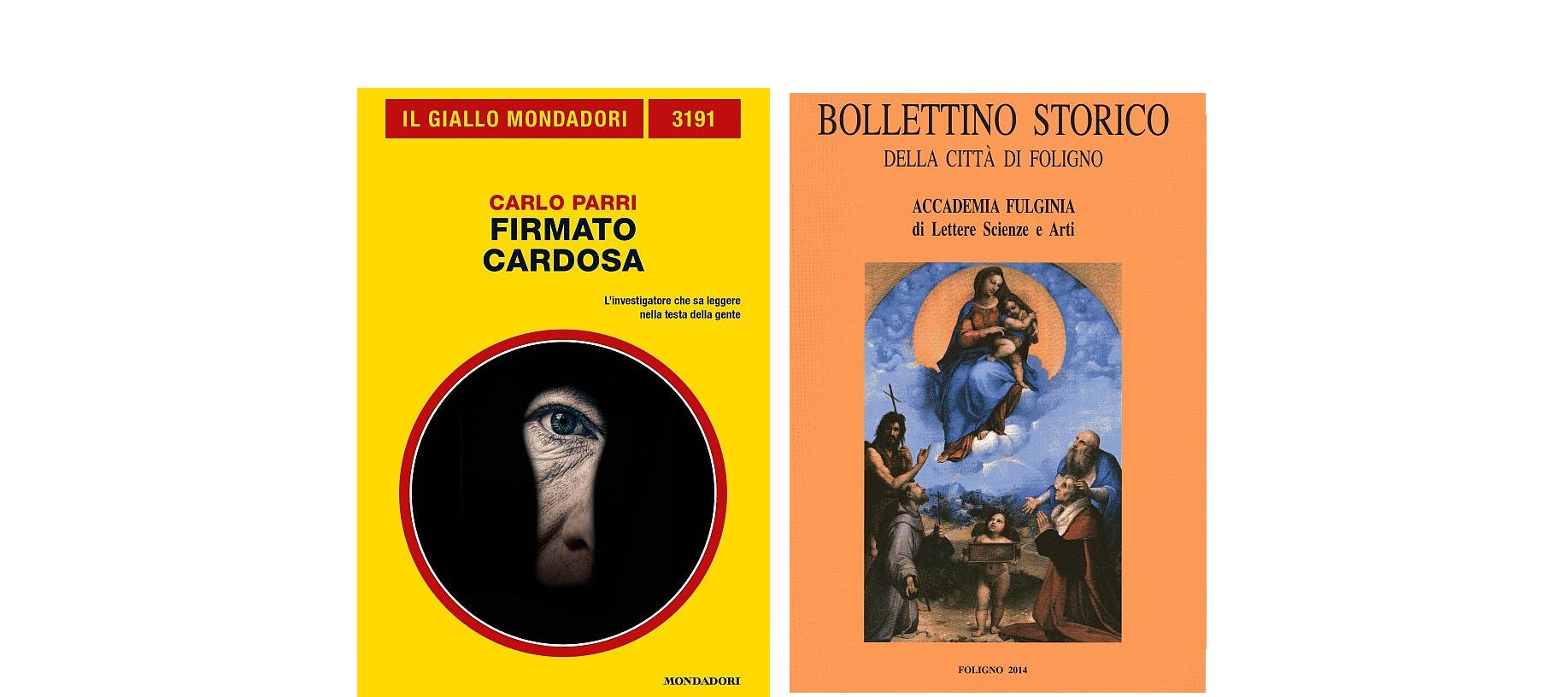 Le copertine del giallo di Parri e del BSCF 2014