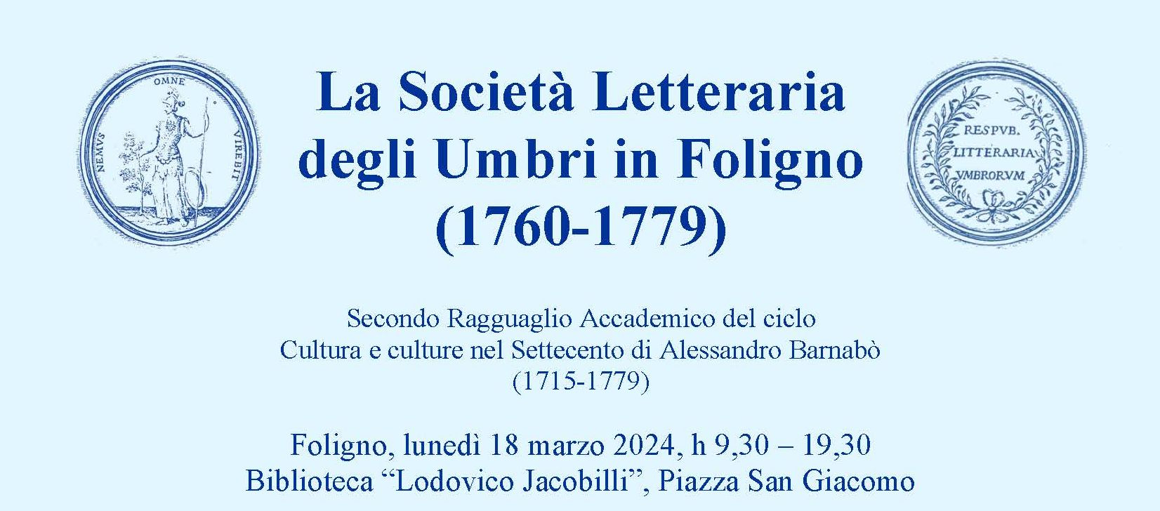 La Società letteraria degli Umbri 18 marzo 2024_testata